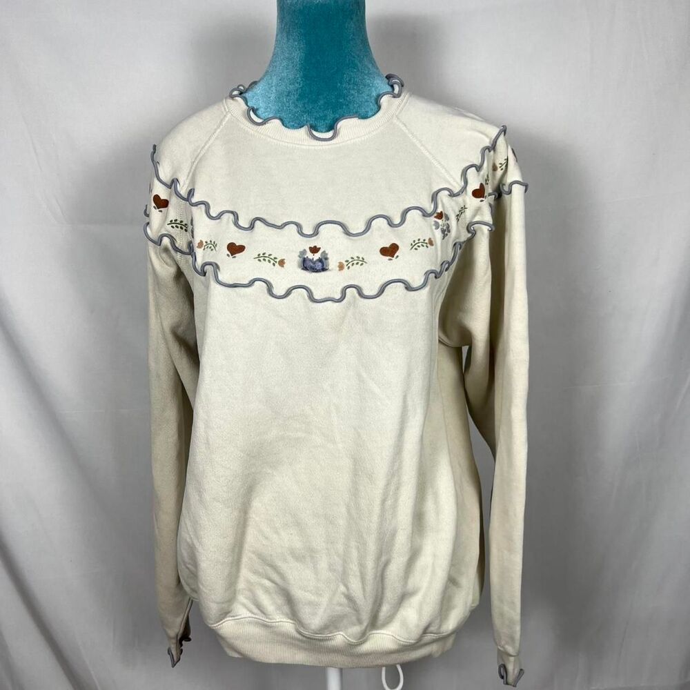 Vintage Sweetheart Cottagecore‎ Ruffle Sweatshirt